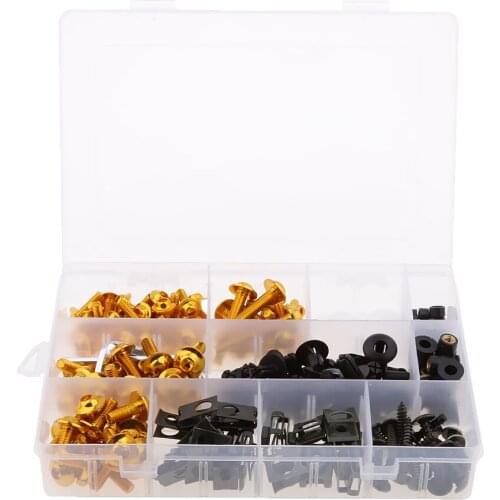 251pcs Motorcycle Fairing Body Bolt Kit Screw Fastener Clips Nuts Screws