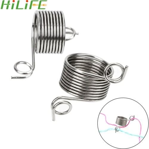 Finger Wear Thimble Yarn Ring Type Knitting Tools Stainless Steel Spring Guides Knuckle Assistant Jacquard Needle Needle Thimble