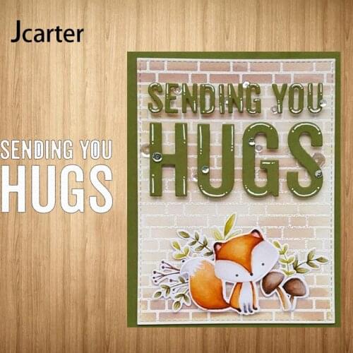 New Metal Cutting Dies Sending You Hugs Letters Craft for Scrapbooking Handmade Knife Mould Blade Punch Stencils Dies Cut Model