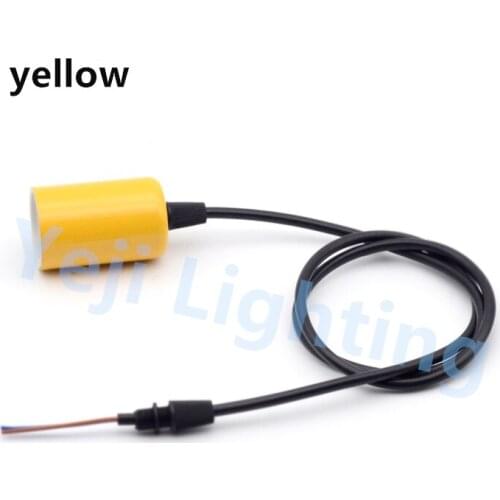 New design yellow E27 Edison retro colorful lamp holder with cable wire and grip ceiling rose chandelier lighting accessories