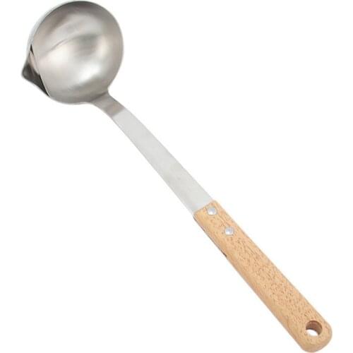 New Stainless Steel Grease Spoon Oil Soup Separation Spoon Household Hot Pot Soup Spoon Oil Filter Spoon Kitchenware