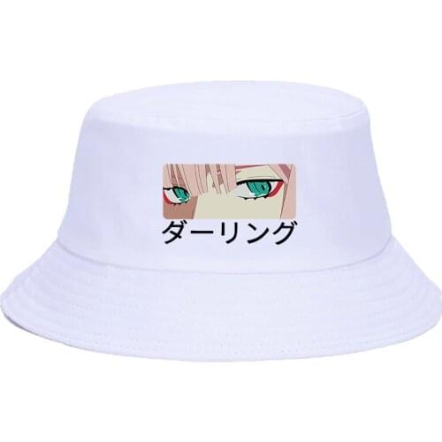 Anime Darling In The Franxx Zero Summer Hat Women Men Panama Bucket Cap The Design Flat Visor Zero Two Bucket Hat Fisherman Hat