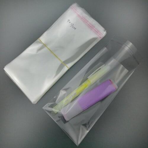 Retail 9cm Clear Self Adhesive Seal Resealable Transparent Cookie Food Packaging Bag Small Jewelry Gift Packing Plastic Bag