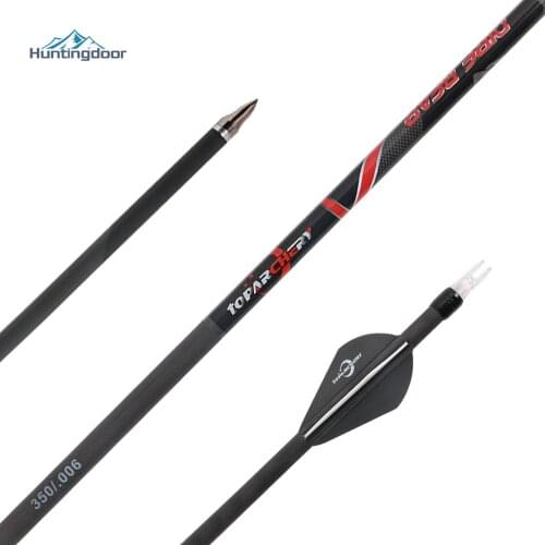 6PCS Spine 300/350/400 Pure Carbon Arrows Length 32 Inch Diameter 6.2mm Replaceable Arrowhead for Achery Compound Bow Shooting