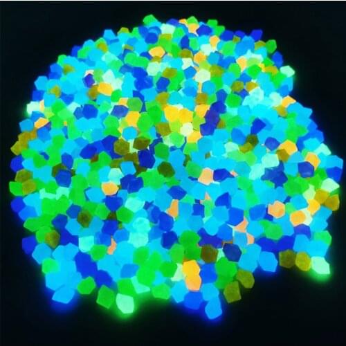 300pcs Luminous Stones Fish Tank Decorative Garden Outdoor Aquarium Cobblestones Marbles Ornament Glow In Dark Rocks Home Decor