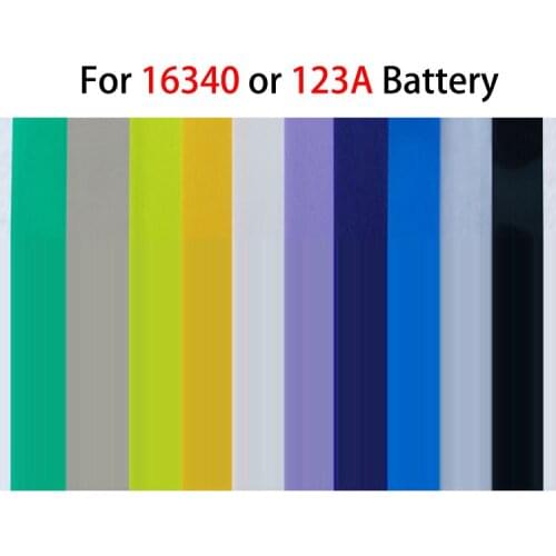 8M Blue Purple Clear Silver 27mm Width 16mm Dia Capacitor 16340 123A Battery Insulation Pack PVC Heat Shrink Shrinkable Tube