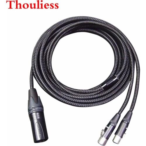 Thouliess Free Shipping Handmade 4pin XLR Balanced Male Upgrade Cable for LCD2 LCD-3 LCD-4 LCD-XC Headphones
