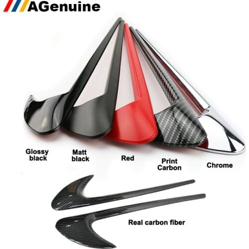 High Quality Full carbon fiber Fender Arrow Decorative Strims Front bumper canards trims for mercedes-Benz C Class W205 C63 AMG