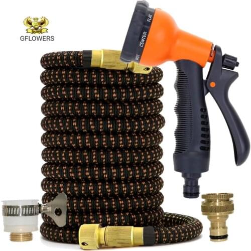 High quality Expandable Magic Hose High Pressure Hose Car Wash Hose adjustable Spray flexible Home Garden Watering Hose 25TF-125