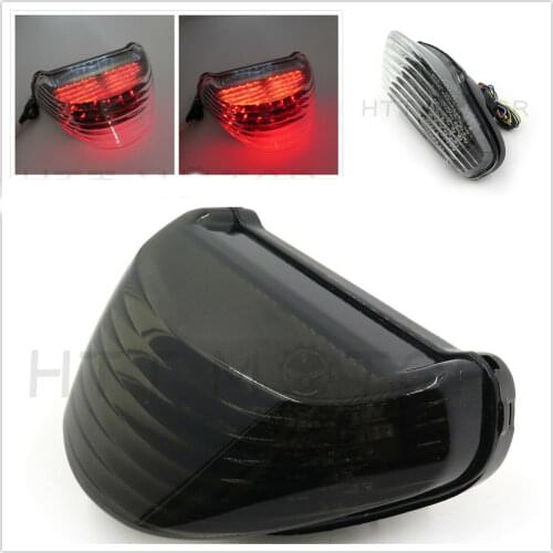 Aftermarket free shipping motorcycle parts Tail Brake Light Turn Signals for 2000-2005 Kawasaki Ninja ZX-12R ZX1200 SMOKE
