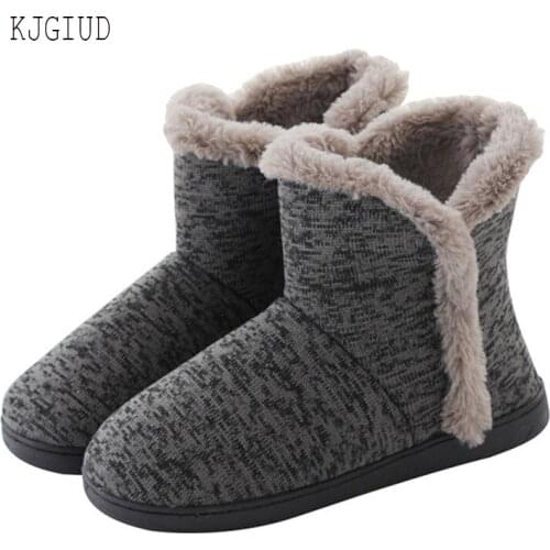 2019 Autumn And Winter Casual Fashion Mens Cotton Shoes With Velvet Thick-soled Cotton Shoes Winter Indoor Home Warm Shoes Men