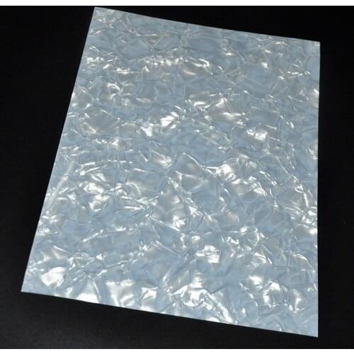 210mm x 297mm A4 Size 0.50mm Diamond White Celluloid Sheet Musical Instrument Deco Sheet DIY Guitar Pickguard