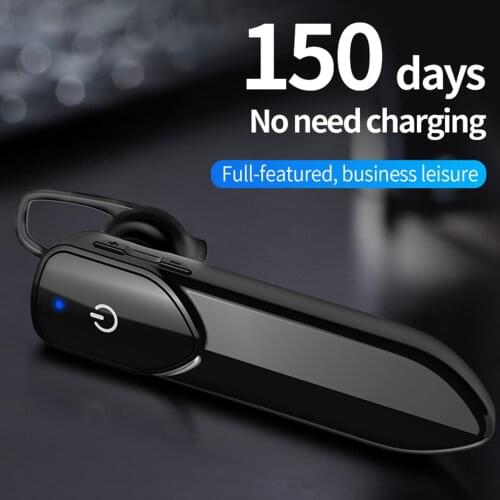 24 Hours Play Business Bluetooth Headset Car Bluetooth Earpiece Hands Free with mic ear-hook Wireless Earphone for iPhone xiaomi