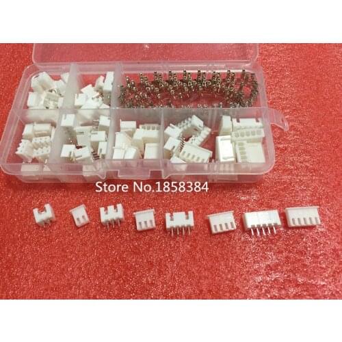 40 sets Kit in box XH Kits 2p 3p 4p 5pin 2.54mm Pitch Terminal Kit / Housing / Pin Header Connector Wire Connectors