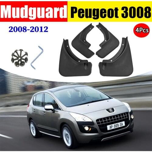 Mudflaps FOR Peugeot 3008 2008-2012 Mudguards Fender Mud Flap Guard Splash Car Accessories Auto Styline Front Rear 4pcs