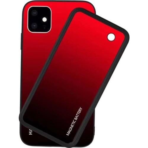Wireless Charger Case For iPhone 11 Silm shockproof Battery Charger Case Magnetic Tempered glass Power Bank Back clip battery