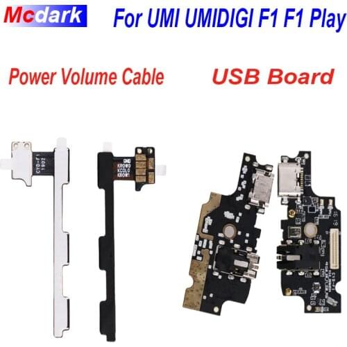 For UMI UMIDIGI F1 F1 Play Power+Volume Button FPC For UMI UMIDIGI F1 F1 Play USB Plug Charge Port Board Connector Flex Cable