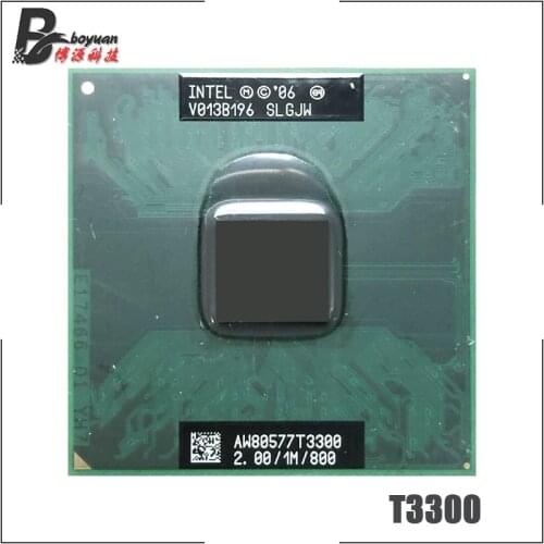 Intel Mobile Celeron Dual-Core T3300 SLGJW 2.0 GHz Dual-Core Dual-Thread CPU Processor 1M 35W Socket P
