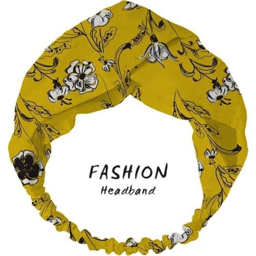 2020 Hair Accessories Flowers Pattern Print Fashion Women Bandana Hair Bands Headbands Cross Bandanas HairBands Hair Scrunchies