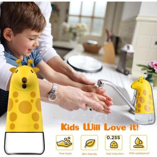 Cartoon Kids Soap Dispenser Storage Auto Hands Free Countertop Soap Dispensers Automatic Soap Pump for Bathroom Kitchen Home