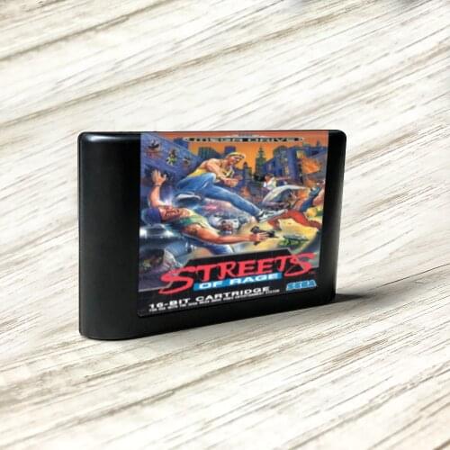 Streets of Rage - EUR Label Flashkit MD Electroless Gold PCB Card for Sega Genesis Megadrive Video Game Console