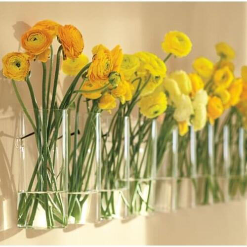 Wall Hanging Nordic Vases Glass Minimalist Flower Arrangements European Glamour Vases Modern Art Vase En Verre Home Decor DE50HP