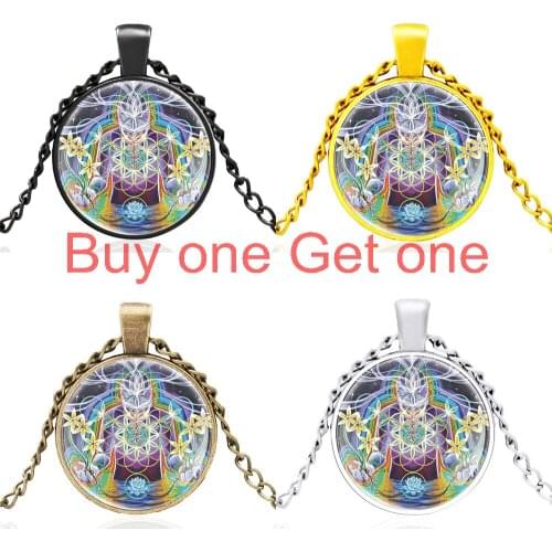 New Arrival Datura Flowers Design Glass Dome Necklace Men Women Pendant Jewelry Gift