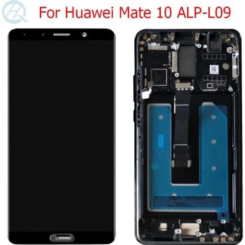Original Display For Huawei Mate 10 LCD With Frame 5.9" Mate10 ALP-L09 ALP-L29 LCD Display Touch Screen Panel No Fingerprint