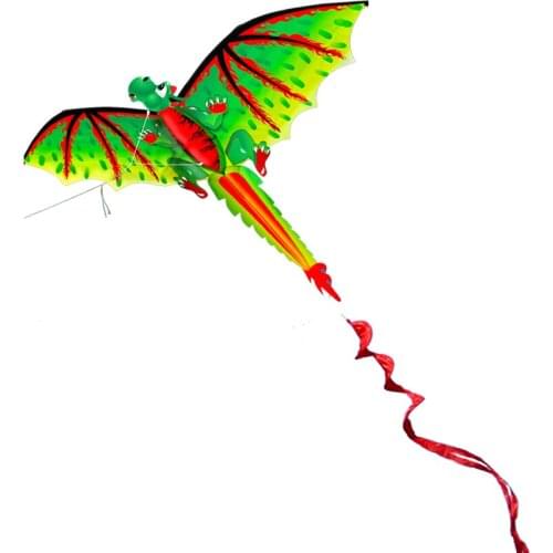 Professional Hot 140cm Stereo Green Gragon Kite / 3D Bird Kites With Handle & Line Good Flying