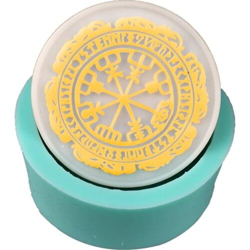 PRZY Geometric Round Pattern Mold Soap Molds Handmade Mould Silicone Molds Soap Fondant Clay Resin Moulds Candle Mould
