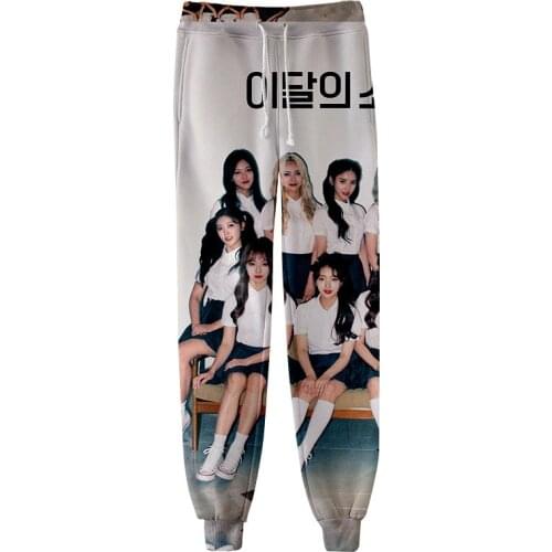 KPOP LOONA 3D Printed Sweatpants Fashion Harajuku Joggers Pants Casual Track Pants Slim Streetwear Men/Women Trousers