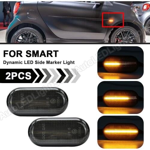 LED Dynamic Side Marker Turn Signal Lights For Dacia Duster Dokker Lodgy Renault Megane 1 Clio1 2 KANGOO ESPACE Smart Fortwo 453