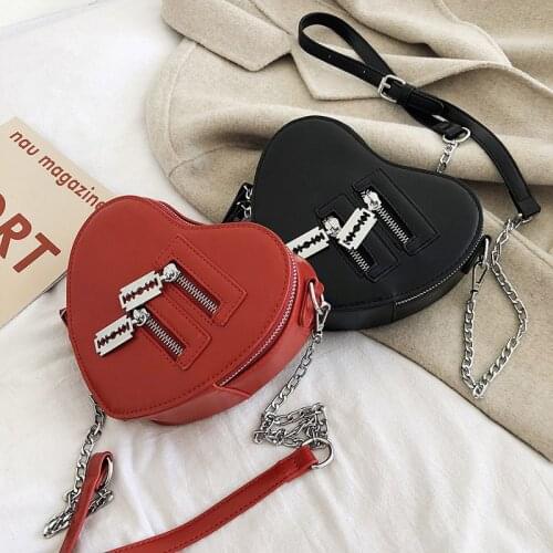 Women Purses And Handbag Fashion Red Love Heart Shape Shoulder Bag Women Chain Crossbody Bag Ladies Purse And Clutch Bag S2204
