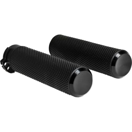 1 Pair 1 inch 25mm Motorcycle Black Handle Bar Hand Grips for Harley XL883 1200 X48 Glide