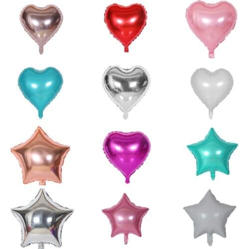 HOT 1pcs 18inch Star heart Balloons Inflatable Helium Balloon Birthday Party decorations kids Wedding Christmas Supplies globos