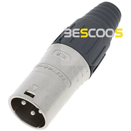 100 PCS Seetronice SCSM3 3-Pin XLR Male Audio Microphone Cable Connector