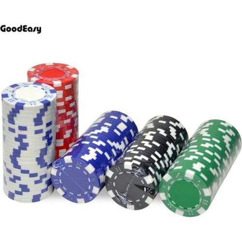 25 PCS/LOT Poker Chips 11.5g Iron/ABS Classic Entertament Chips 5 Colors Texas Hold'em Poker Wholesale Cheap Poker Chips