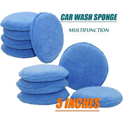4 Pcs Clean Buffer Car Cleaning Soft Vehicle Accessories Foam Applicator Car Wax Sponge Dust Remove Auto Care Polishing Pad