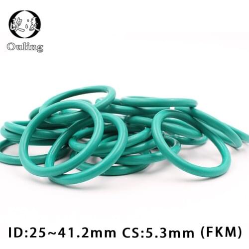 5PC Fluorine rubber Ring FKM O-ring Seal CS5.3mm ID25/27.5/30/32.5/35/37.5/40/41.2mm O Ring Seal Gasket Oil Ring Sealing Washer
