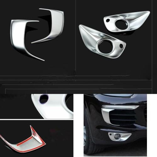 ABS Front Fog Light Lamp Bumper Grille Cover Trim For Porsche Cayenne 2015 2016 2017