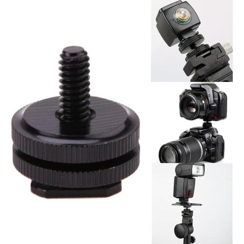 Pro 1/4"-20 Tripod Mount Screw to Flash Camera Hot Cold Shoe Adapter