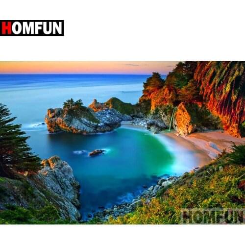 HOMFUN Full Square/Round Drill 5D DIY Diamond Painting "landscape" Embroidery Cross Stitch 5D Home Decor A01837
