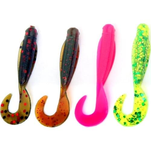 Ardea Soft Lures 40mm 0.4g Silicone Bait Worm Swimbait Wobblers Artificial Curly jigging tail Baitfishing Fishing Tackle