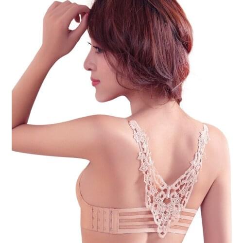 Hot Womens Bra Seamless Push up Sutian Bras strappy Bra Women Underwear Pretty Strap brasieres Backless soutien sutia