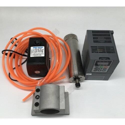 Changsheng 2.2KW 3hp 220v 24000rpm ER20 1-13mm Water Cooled Spindle Motor VFD pump 80mm Clamp kit CNC Router woodworking