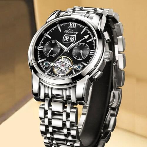 AILANG genuine top watch mens automatic mechanical watch sports hollow business new mens watch
