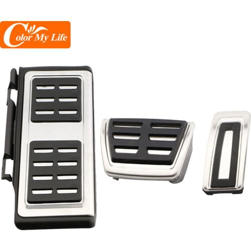 Color My Life Car Pedal Cover for Skoda Kamiq Combi Scala Octavia Rapid Superb Karoq Kodiaq 2016 - 2020 LHD AT MT Pedals Cover