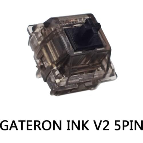 Gatoronmechanical keyboard ink black switch 5-pin V2 ink customized semi transparent shaft body black placed spring linear 60gf