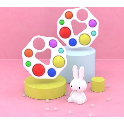 Colorful Pressure Bubble Childrens Decompression Toy Relief Stress Pop Bubble Fidget Sensory Toy For Kids Adult Gift