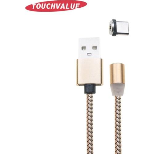 For Android Mobile Phone Magnet Charging Cable Core Black Gold Blue Red Nylon Micro USB Type-c USB Cable 1m 2m You Can Choose